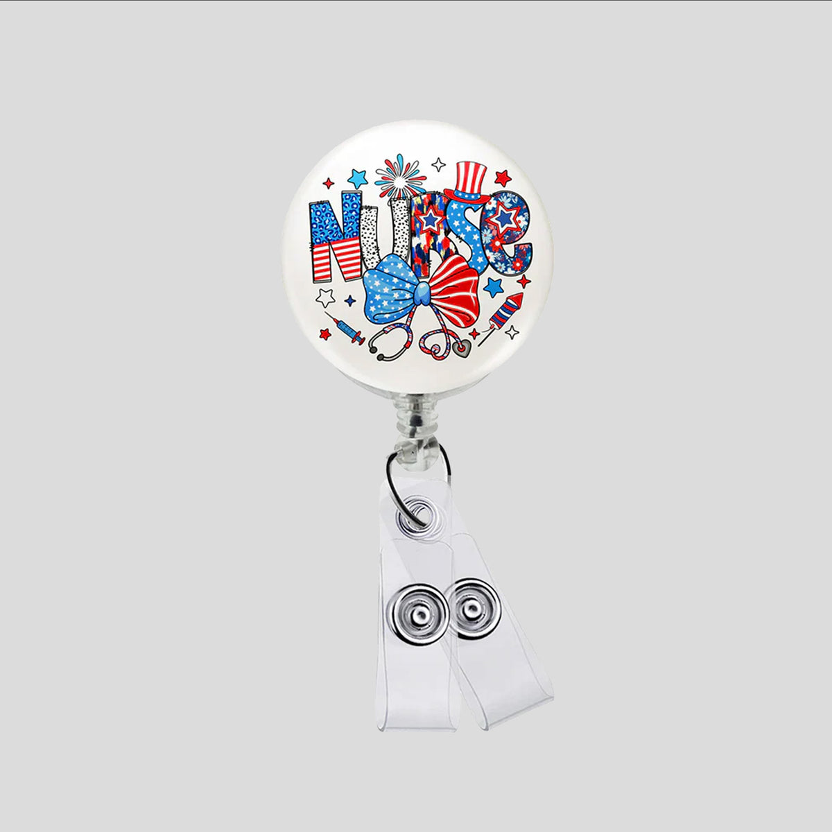 Patriotic Nurse Badge Reel