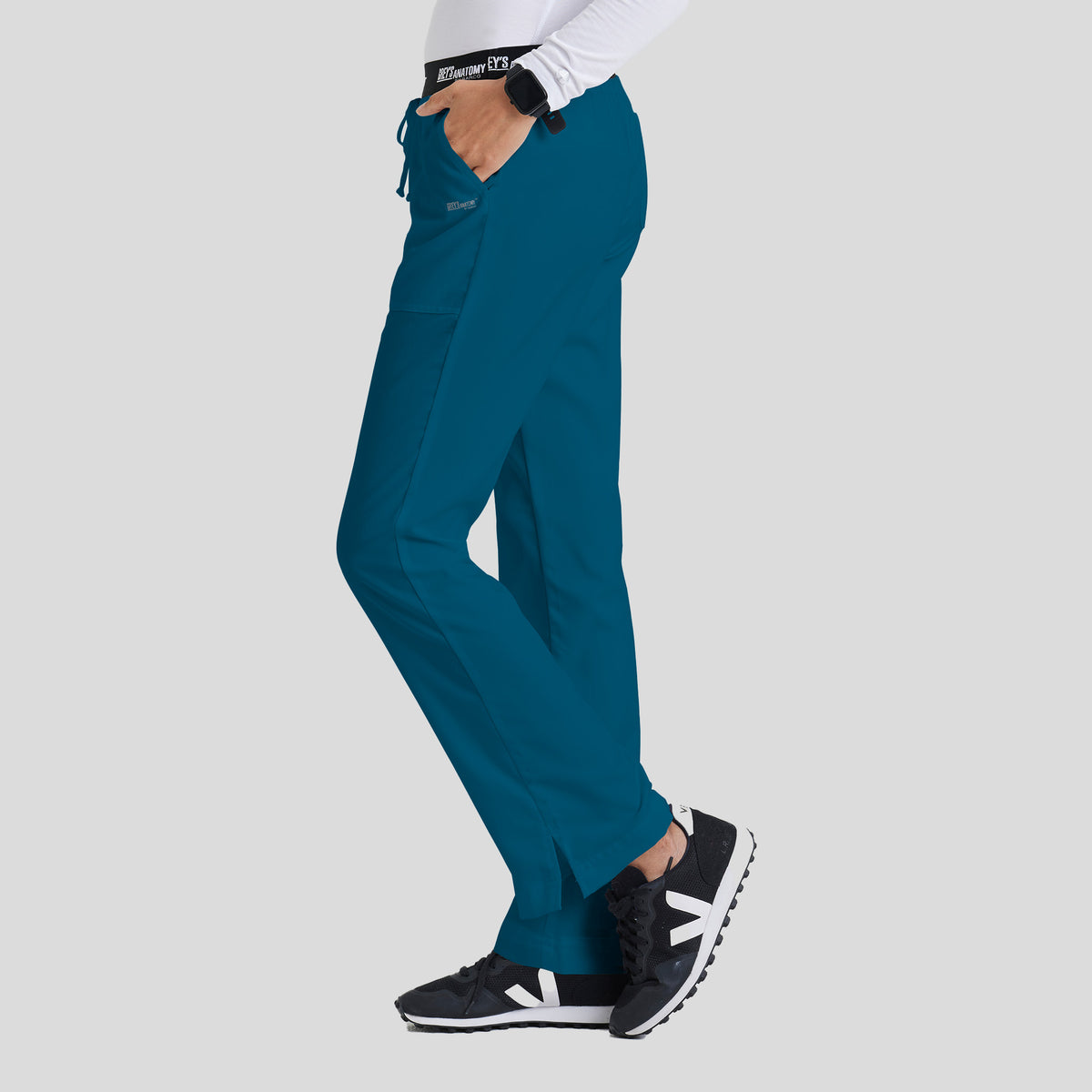 Aubrey 3-Pocket Low-Rise Flared Leg Scrub Pant | Bahama