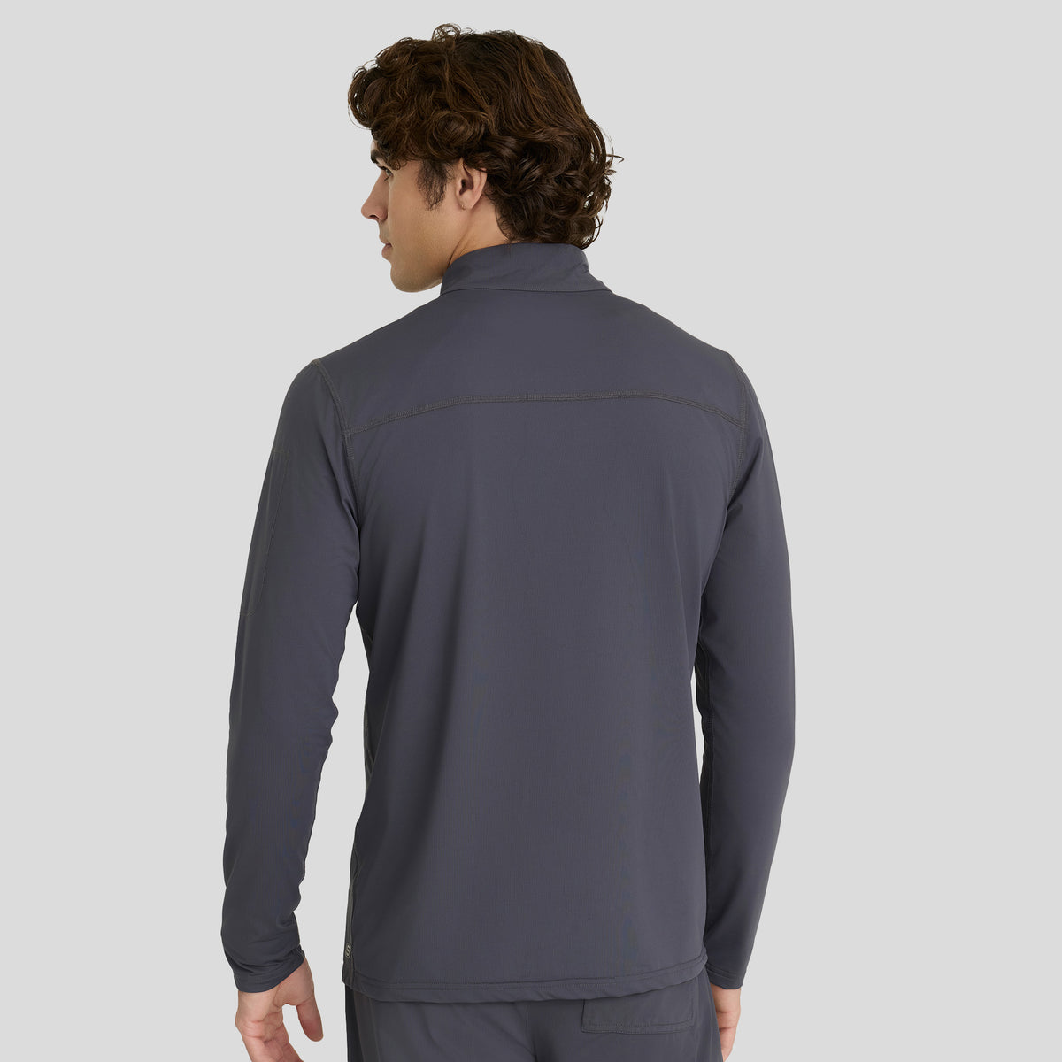 Men's Propel Mock Neck Long Sleeve Top | Pewter