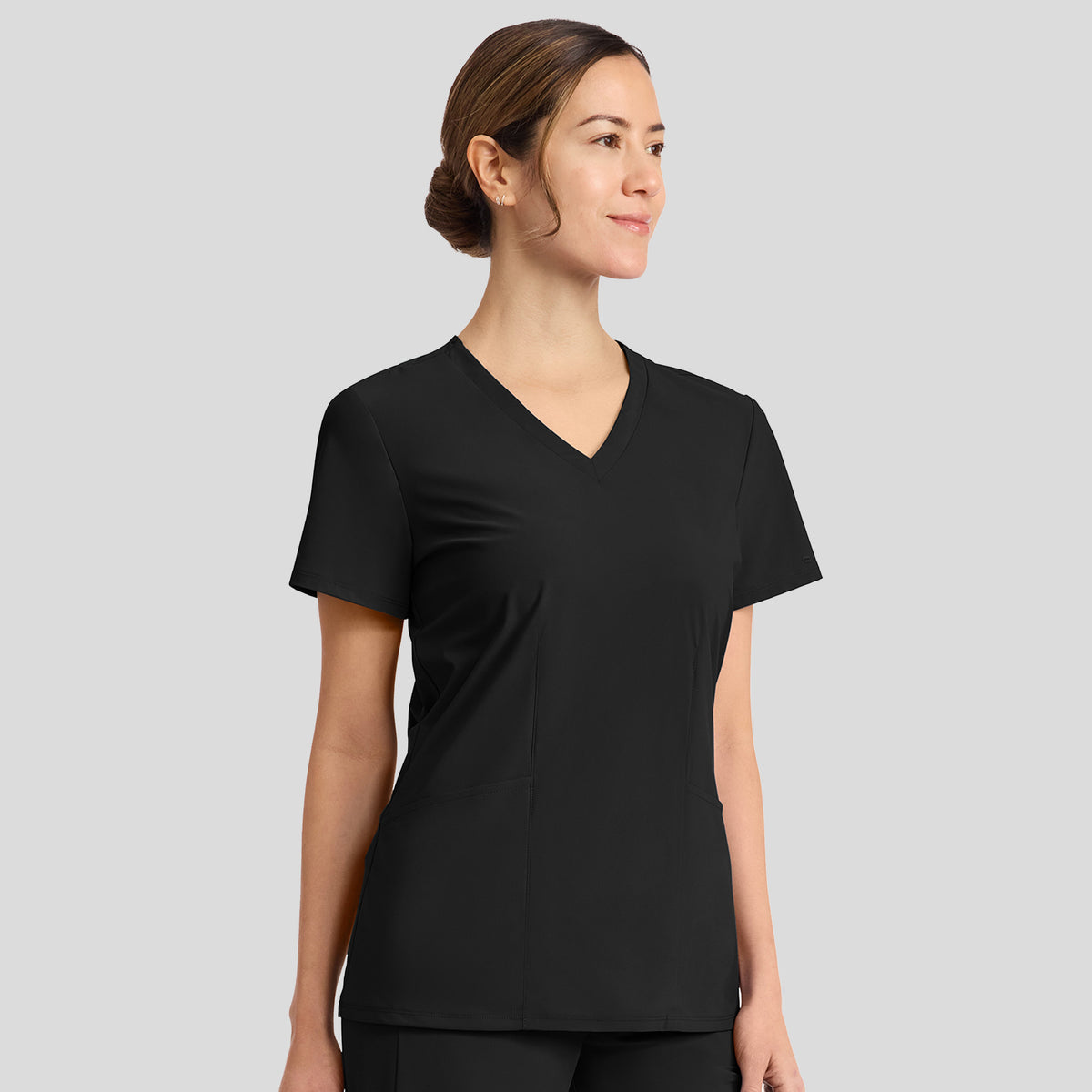 Infinity Pursuit V-Neck Top | Black