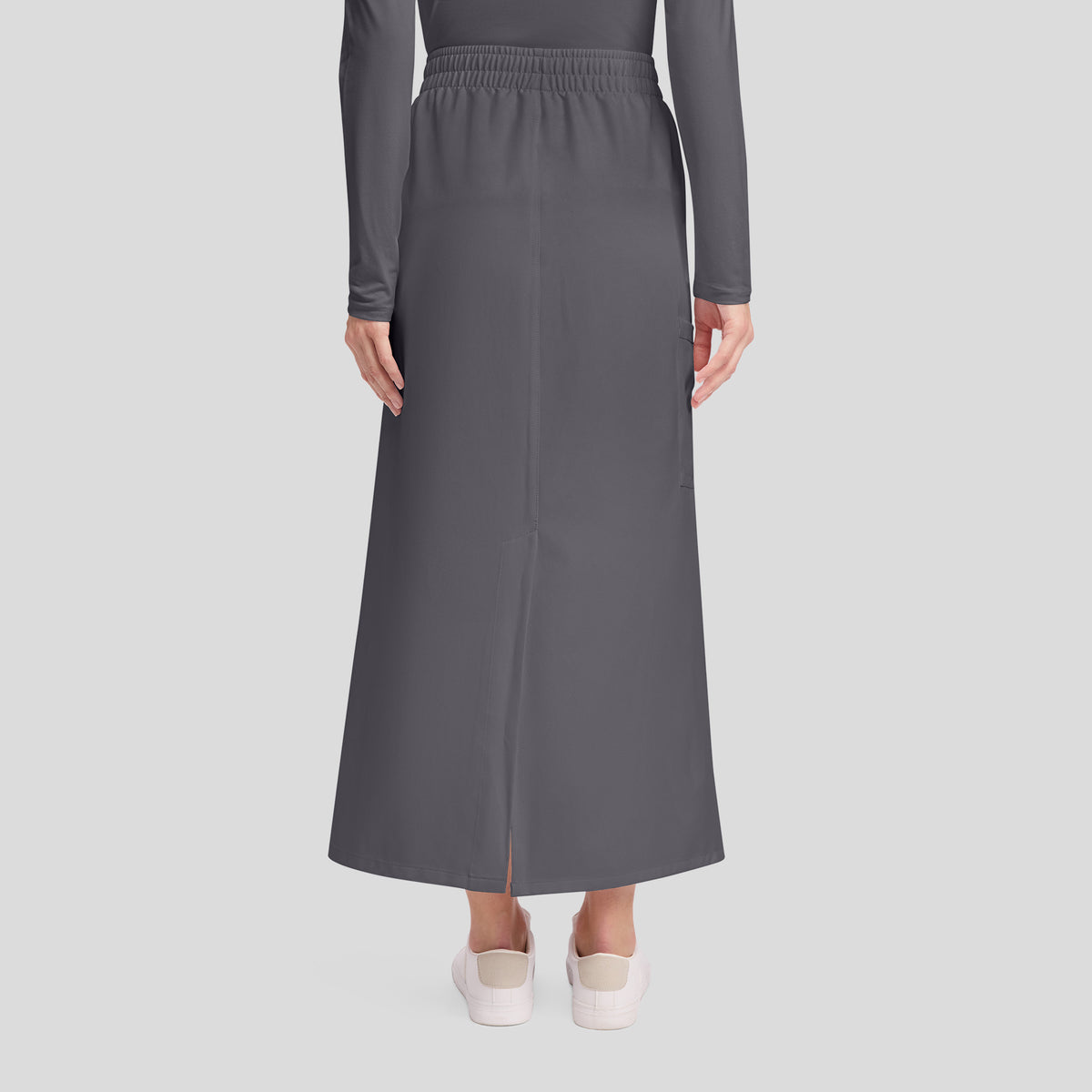 Hondros 3-Pocket Maxi Scrub Skirt | Pewter