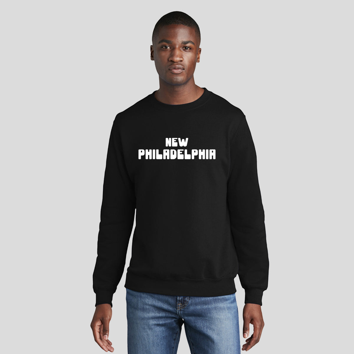 New Philadelphia Fleece Crewneck Sweatshirt | Black