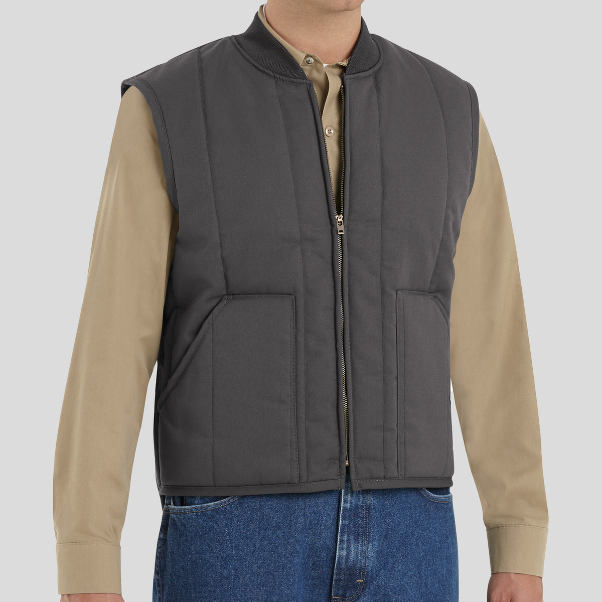 Quilted Vest | Charcoal