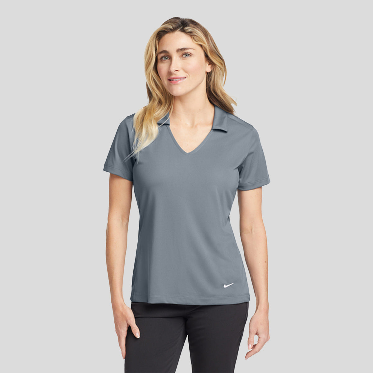Women's Dri-FIT Vertical Mesh Polo | Cool Grey