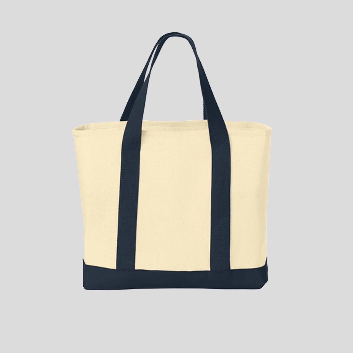 Ideal Twill Two-Tone Shopping Tote | Natural/Navy