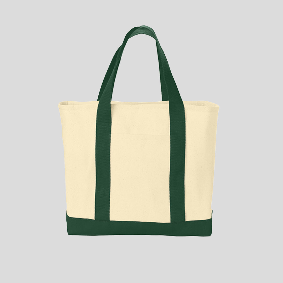 Ideal Twill Two-Tone Shopping Tote | Natural/Spruce