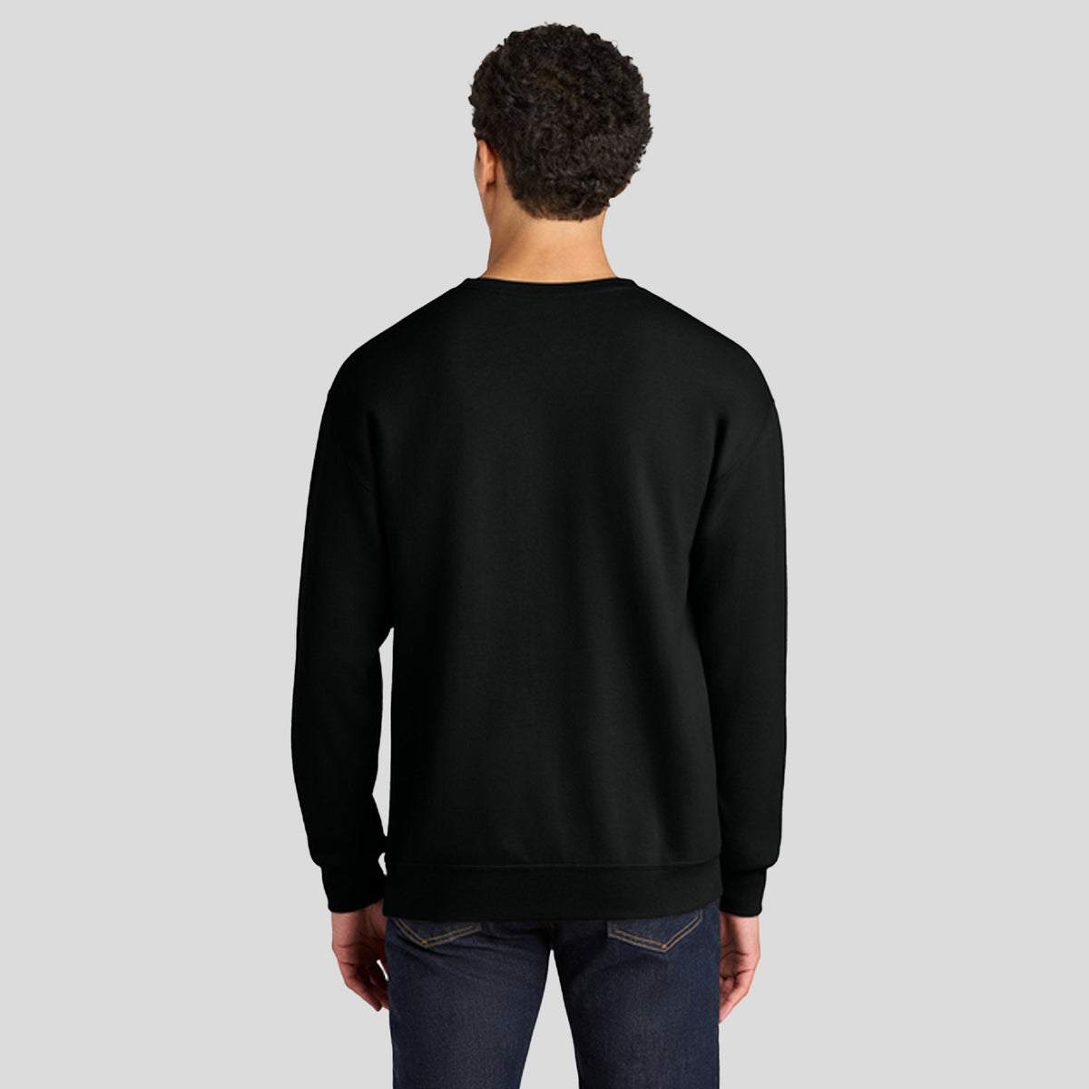 Ultimateβ’ Unisex CVC Ring Spun Crewneck Sweatshirt | Black Ink