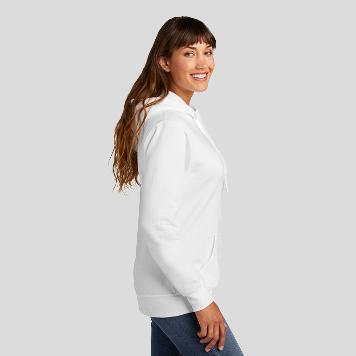 Women's Core Fleece Pullover Hooded Sweatshirt | White