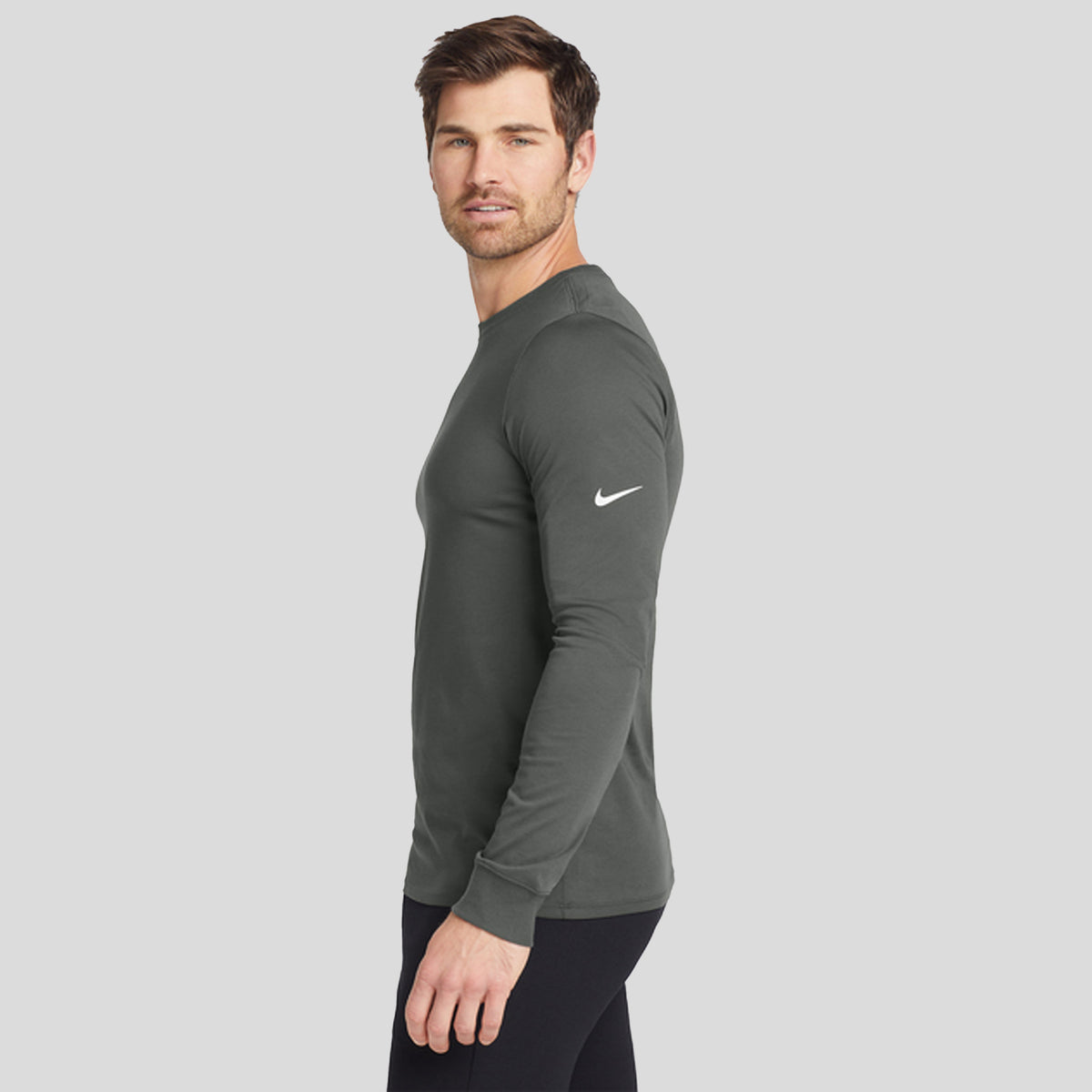 Dri-FIT Cotton/Poly Long Sleeve Tee | Anthracite