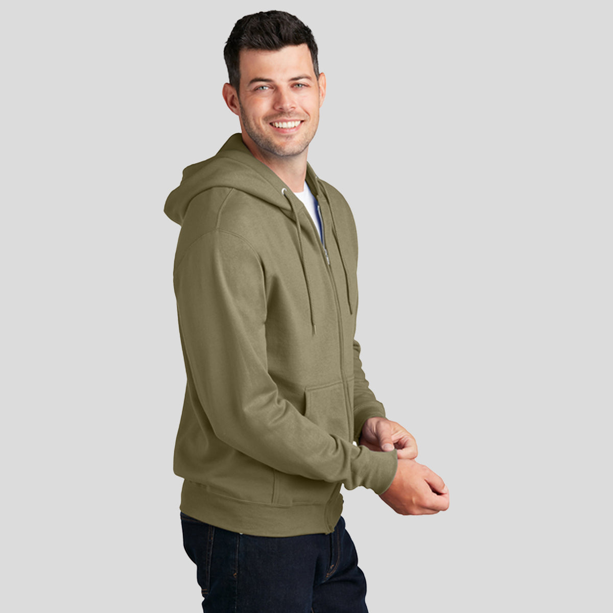 Core Fleece Full-Zip Hooded Sweatshirt | Coyote Brown