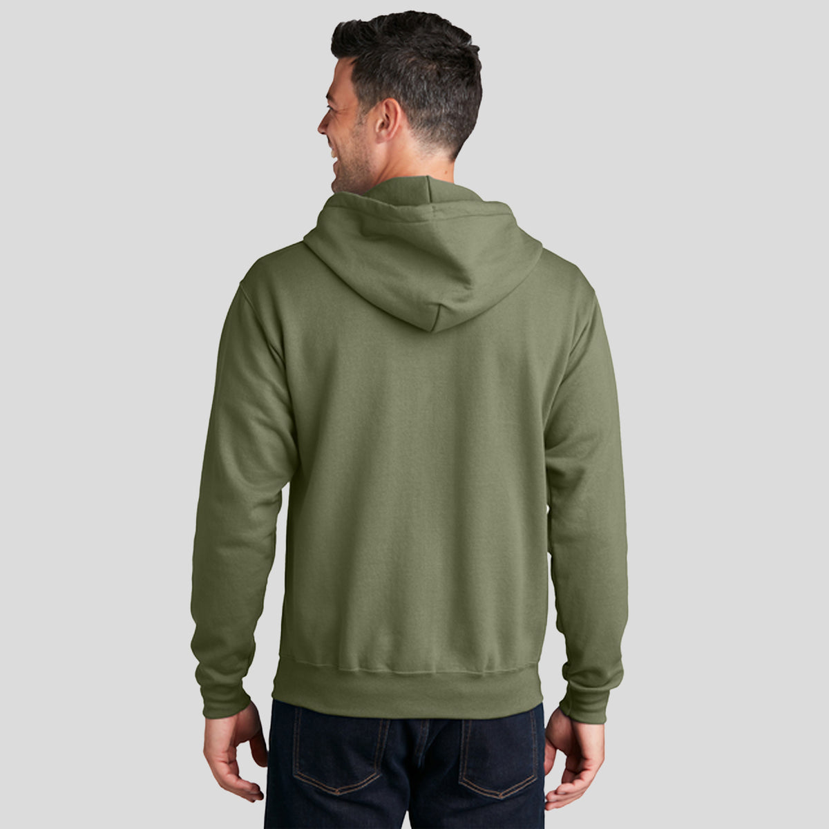 Core Fleece Full-Zip Hooded Sweatshirt | Olive Drab Green
