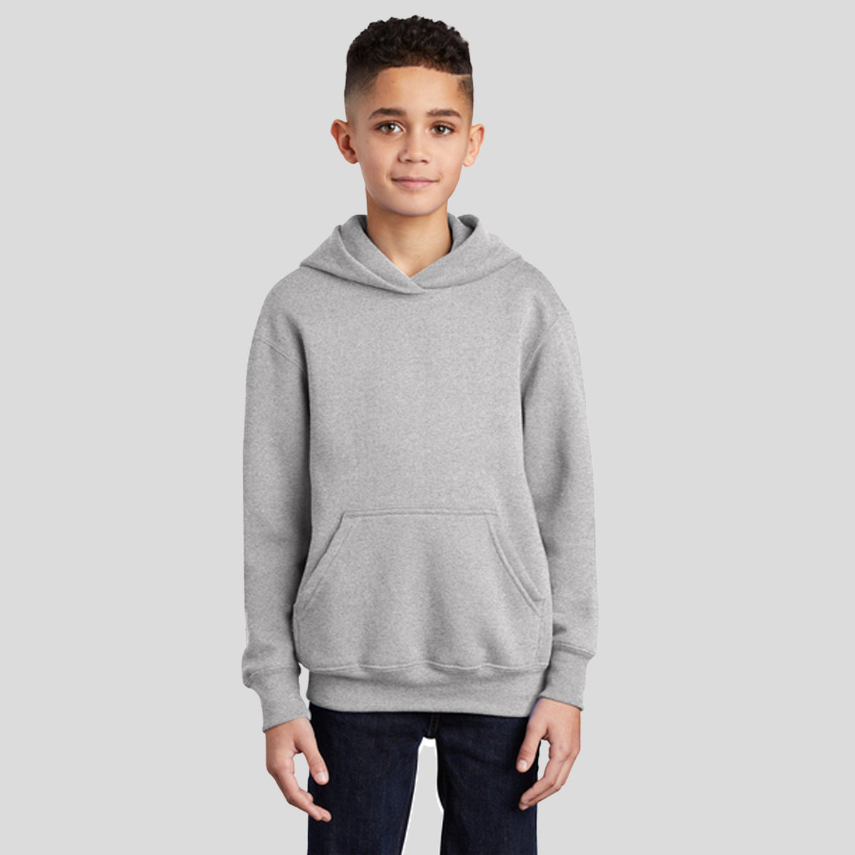 Youth Core Fleece Pullover Hooded Sweatshirt | Ash