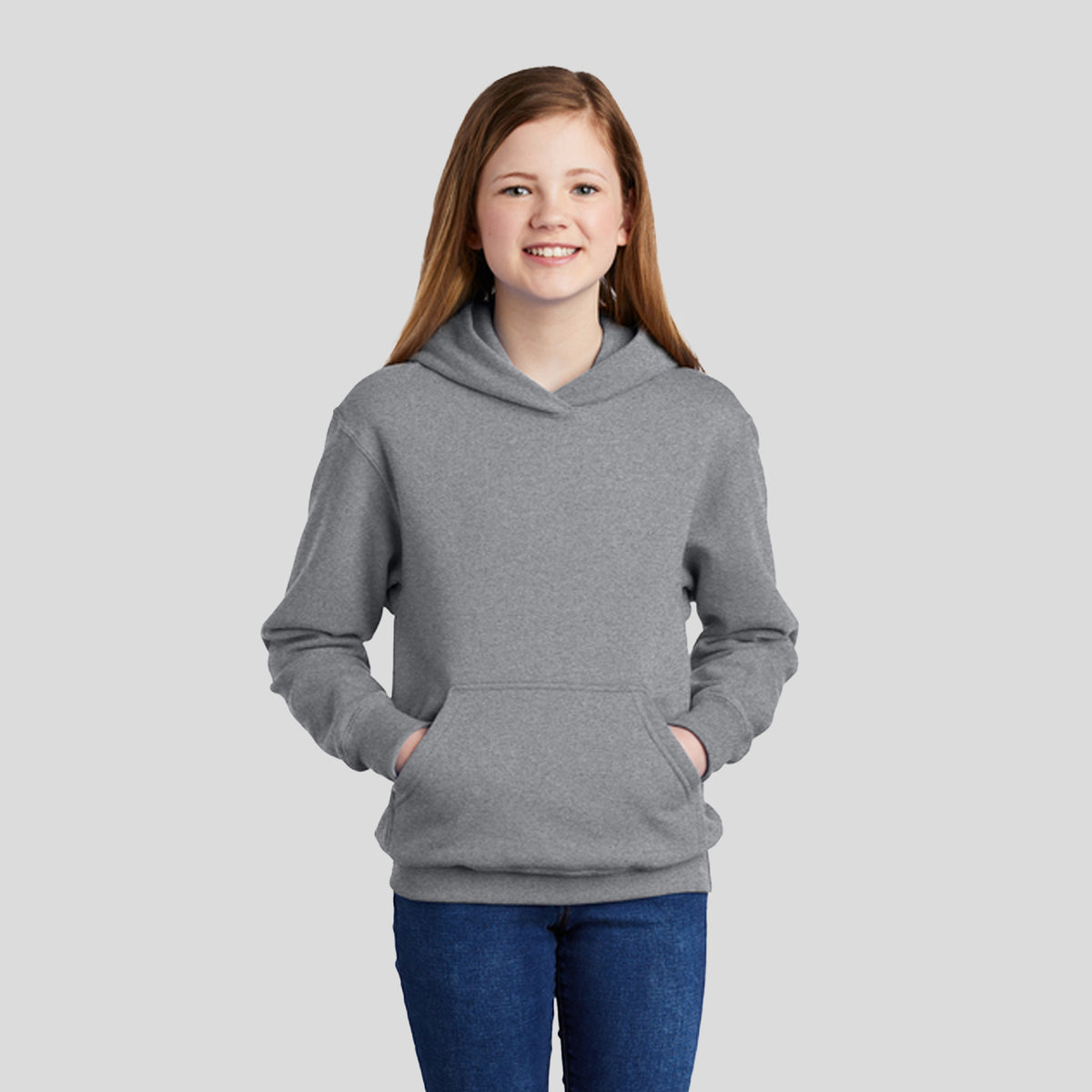 Youth Core Fleece Pullover Hooded Sweatshirt | Athletic Heather