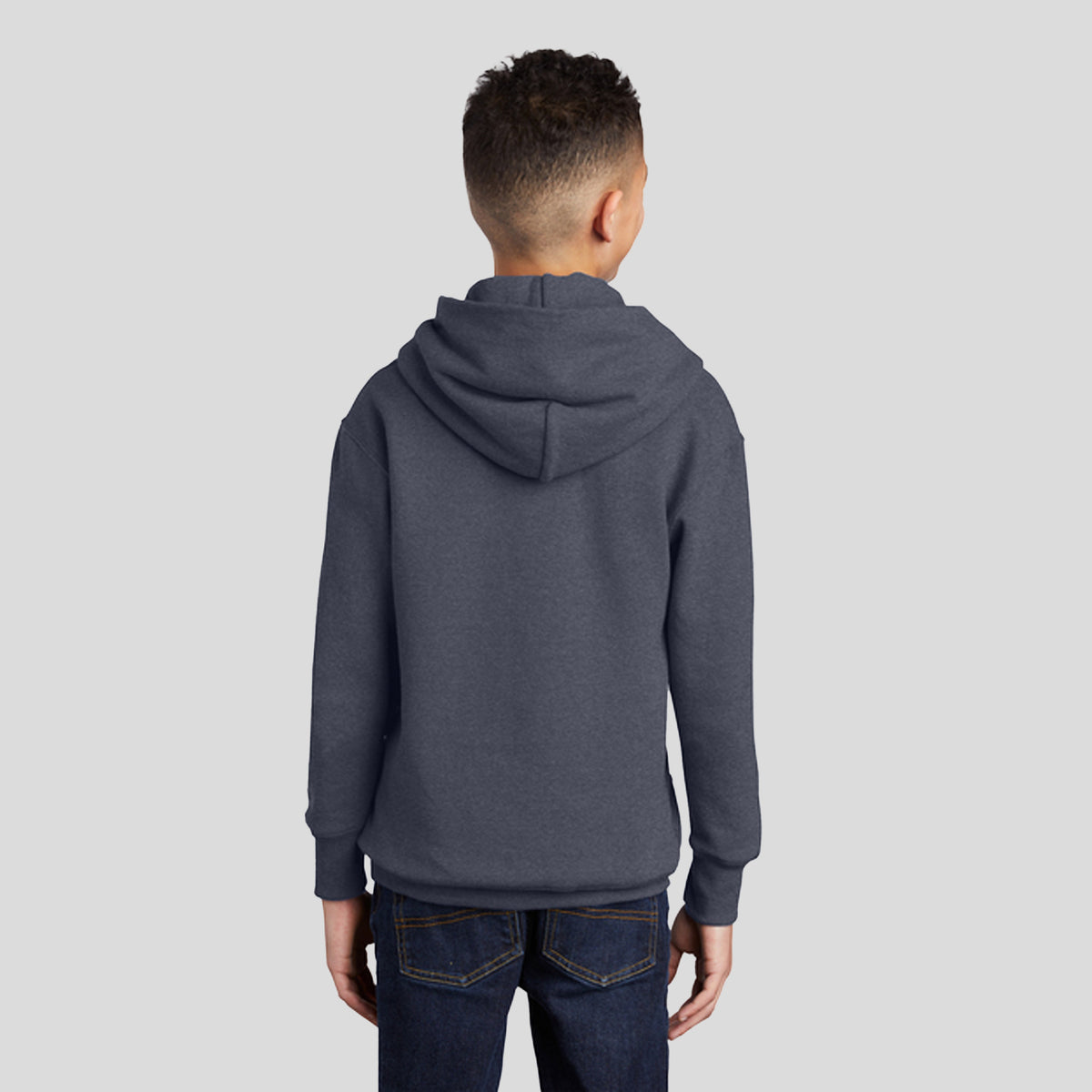 Youth Core Fleece Pullover Hooded Sweatshirt | Heather Navy