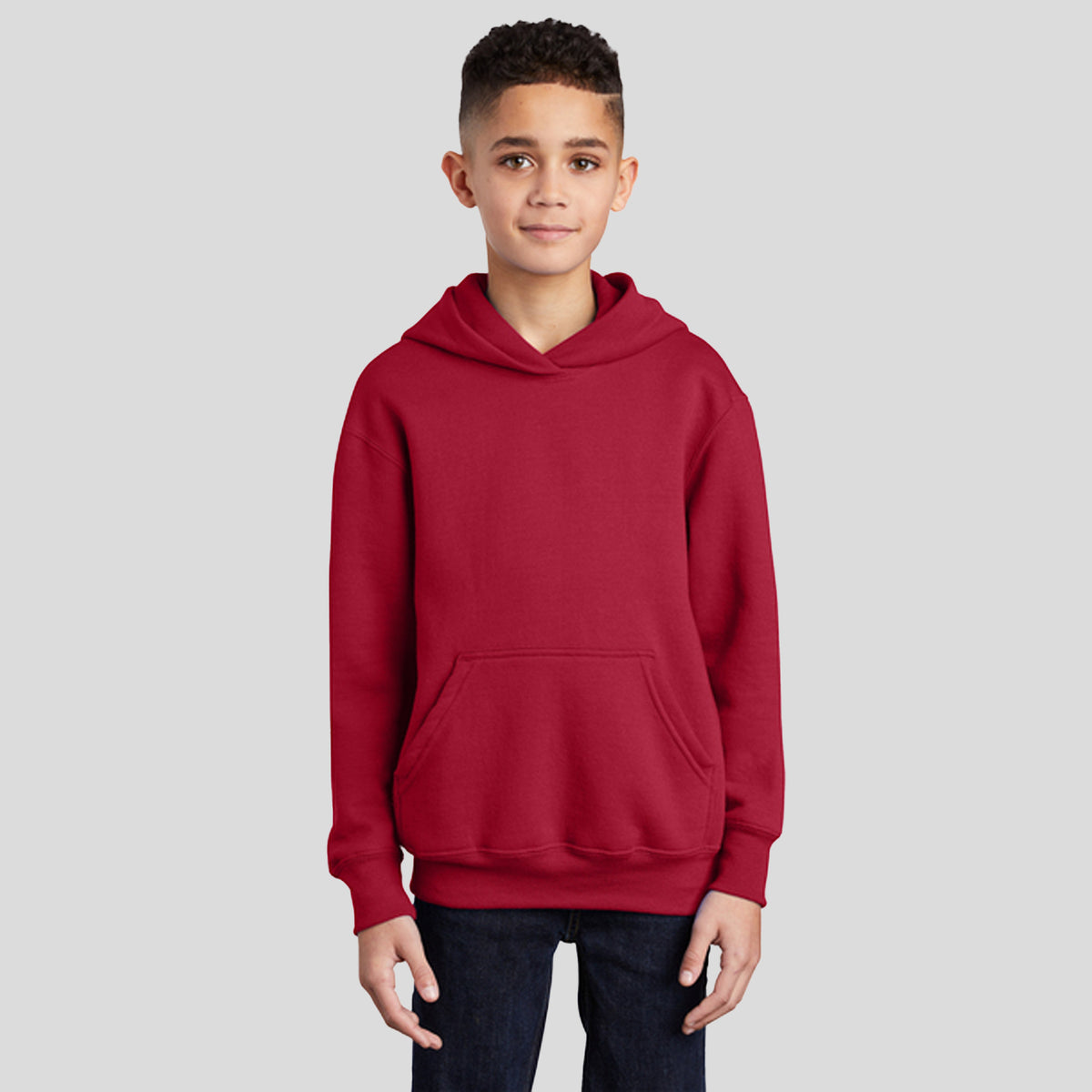 Youth Core Fleece Pullover Hooded Sweatshirt | Red