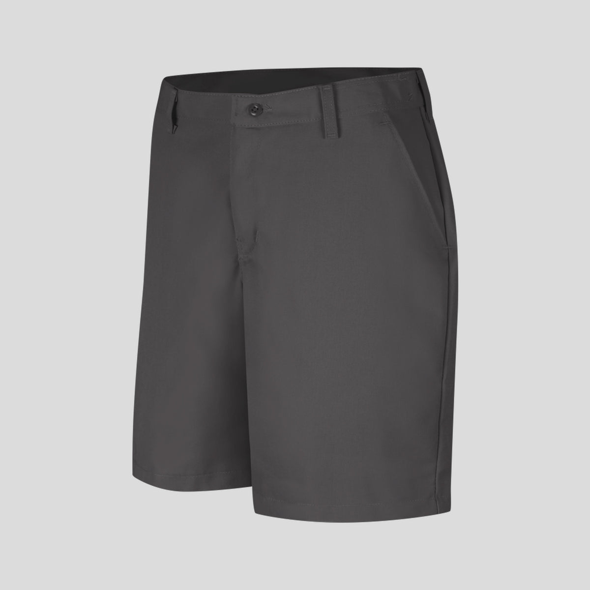 Women's Plain Front Shorts-8" Inseam | Charcoal