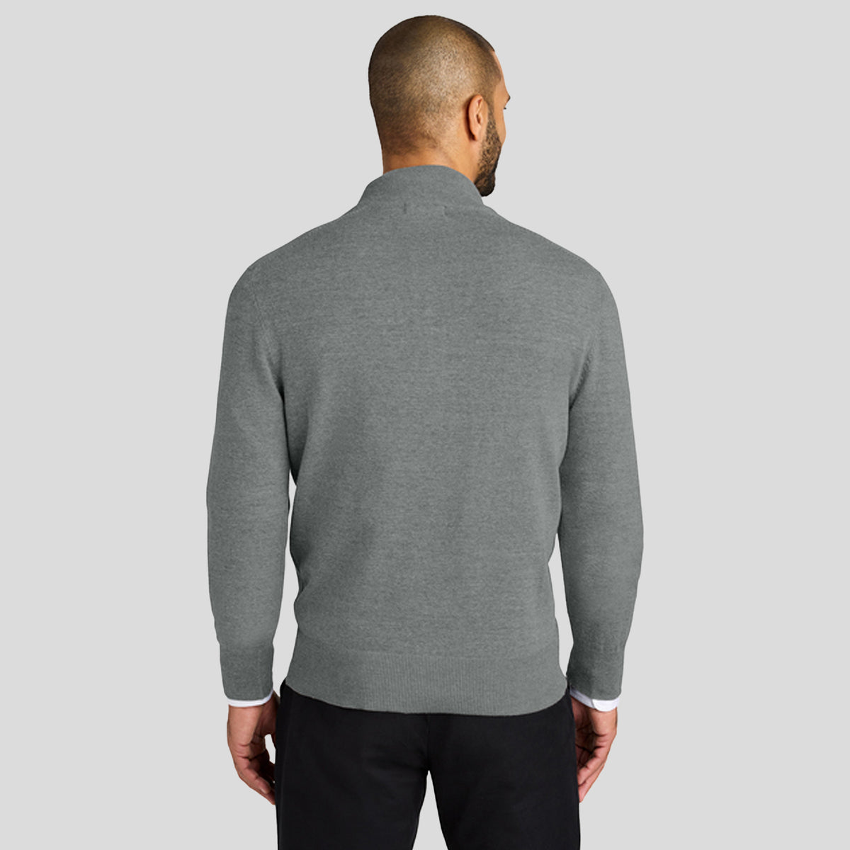 Easy Care 1/4-Zip Sweater | Medium Heather Grey