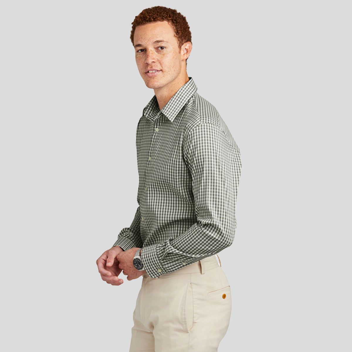 Tech Stretch Patterned Shirt | Deep Black Check