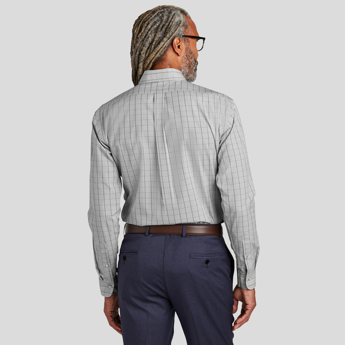 Wrinkle-Free Stretch Patterned Shirt | Shadow Grey