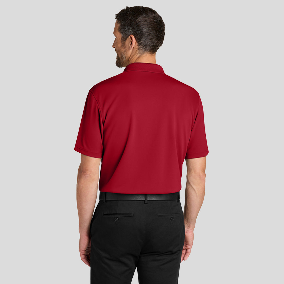 Men's Dry Zoneยฎ Stain-Release Grid Polo | Rich Red
