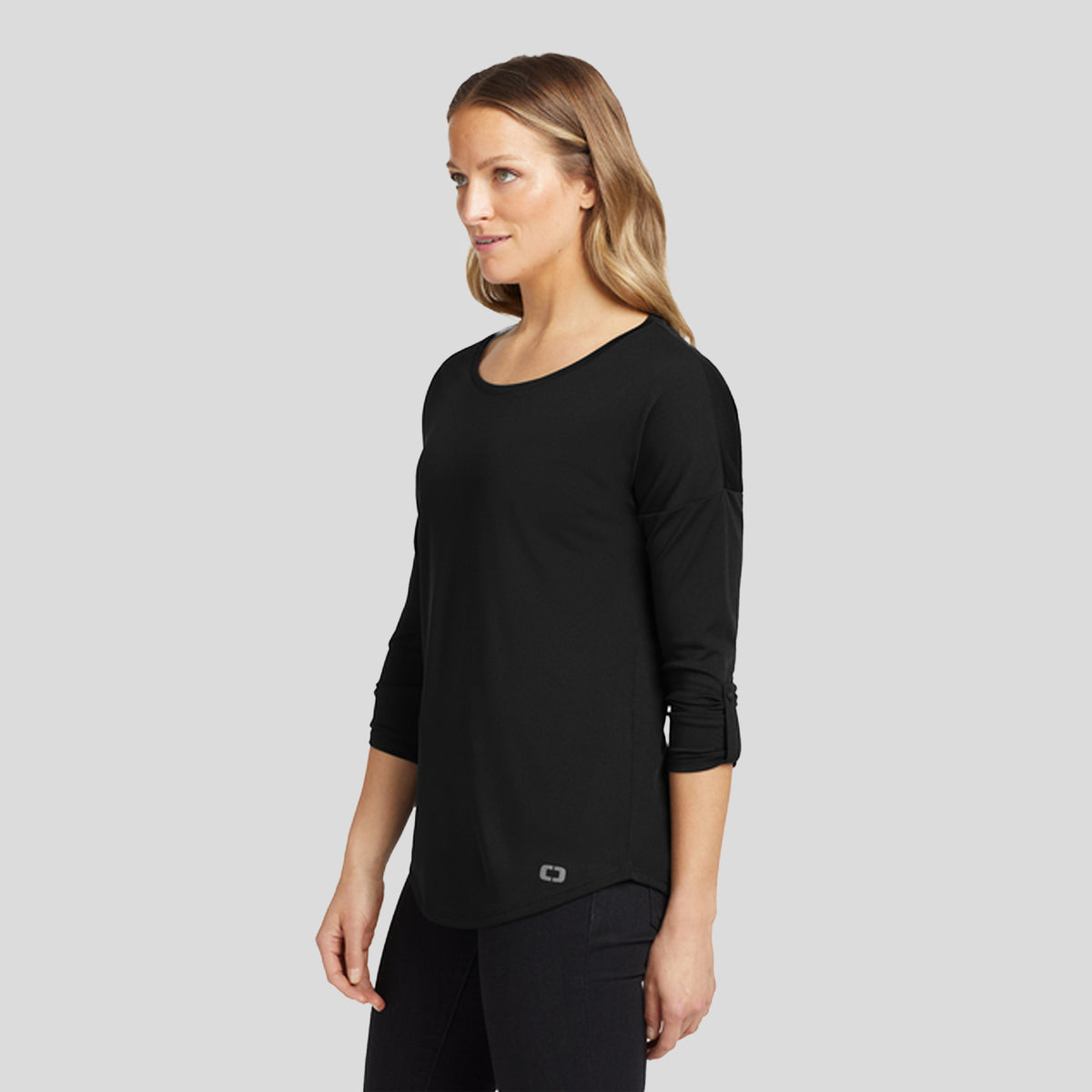Women's Gravitate Scoop 3/4-Sleeve | Blacktop