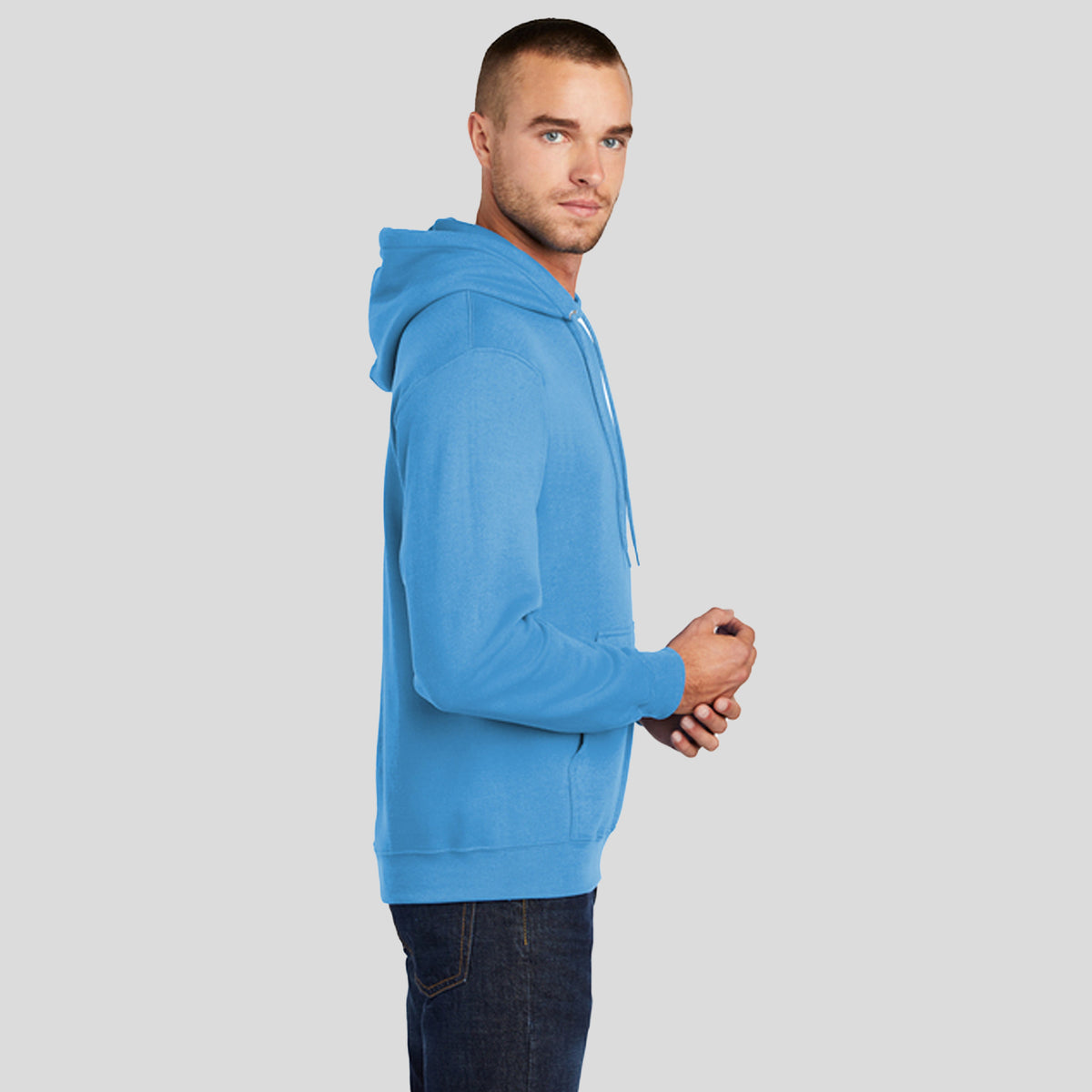 Core Fleece Pullover Hooded Sweatshirt | Aquatic Blue