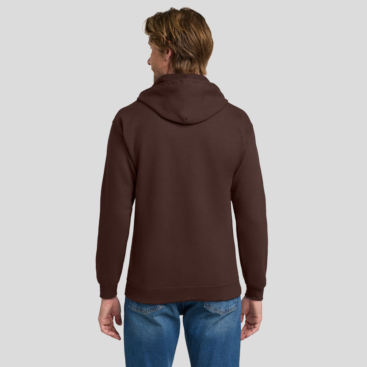 Heavy Blendβ’ Full-Zip Hooded Sweatshirt | Dark Chocolate