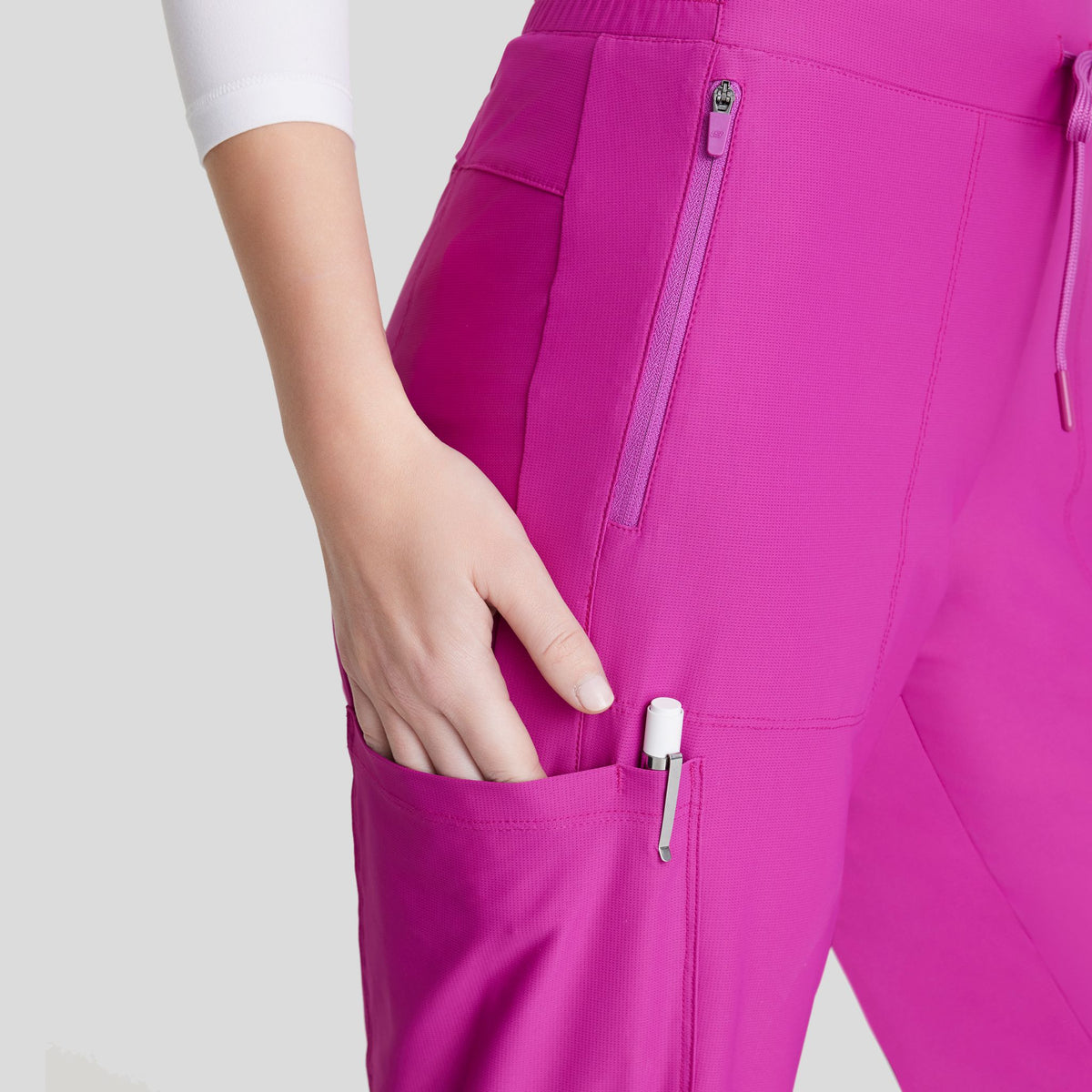 Pace 5-Pocket Ribbed Cuff Jogger | Deep Magenta