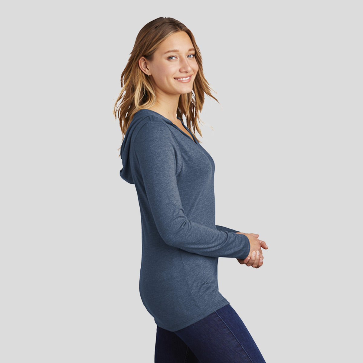 Womenโs Perfect Tri ยฎ Long Sleeve Hoodie | Navy Frost