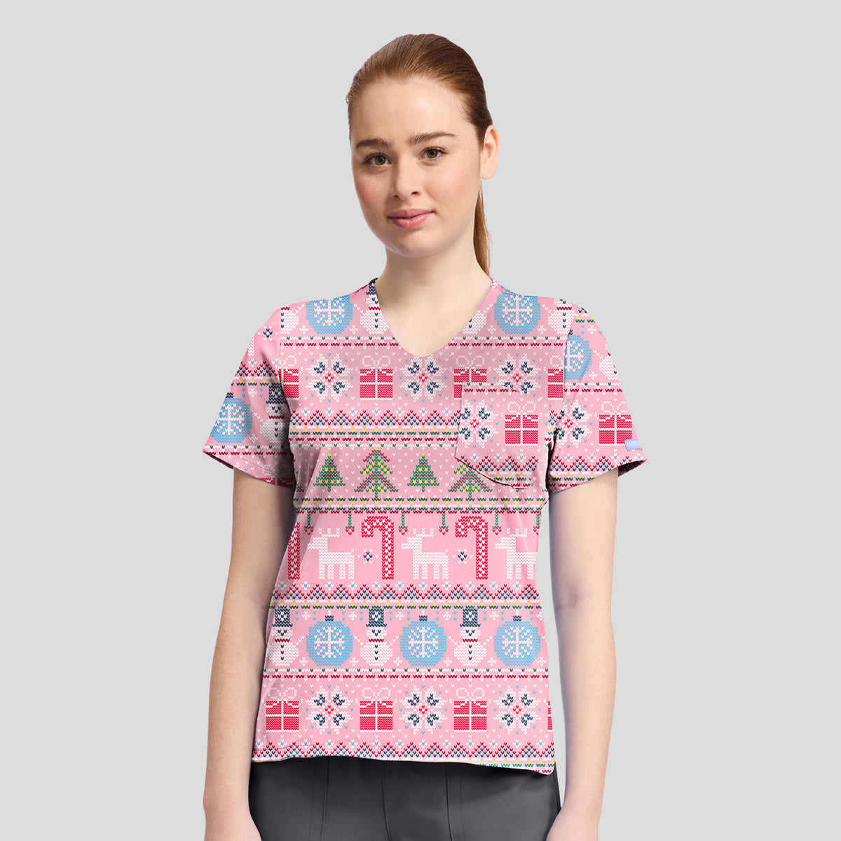 Print Top | Festive Fair Isle