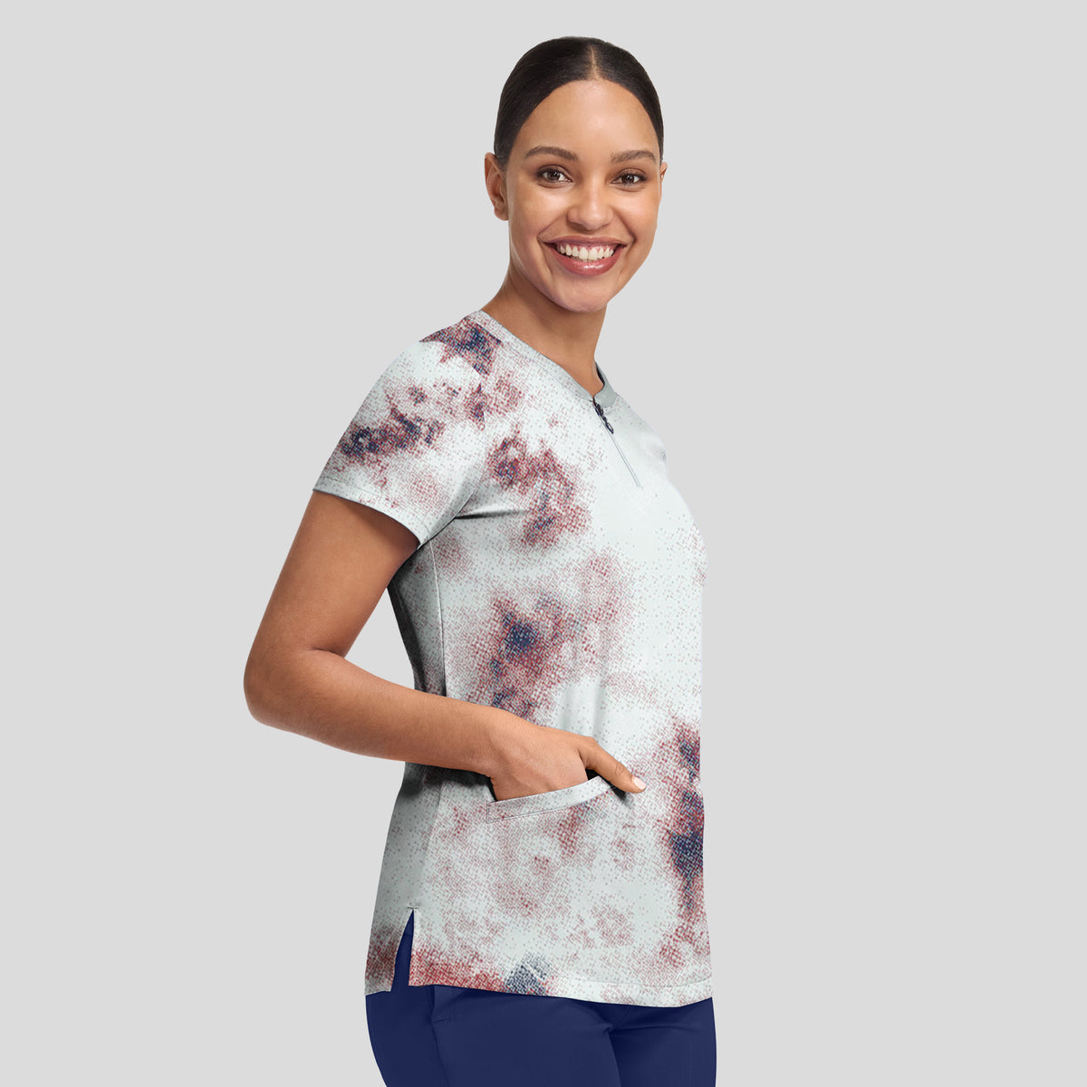 Ivy Print Scrub Top | Soft Fractures