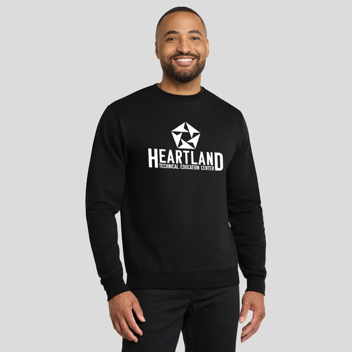 Faculty Heartland Core Fleece Crewneck Sweatshirt | Jet Black
