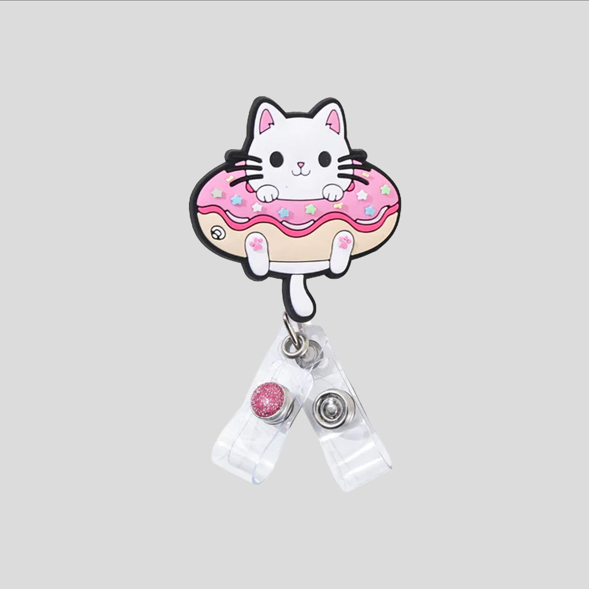 Jellies Donut Cat Badge Reel