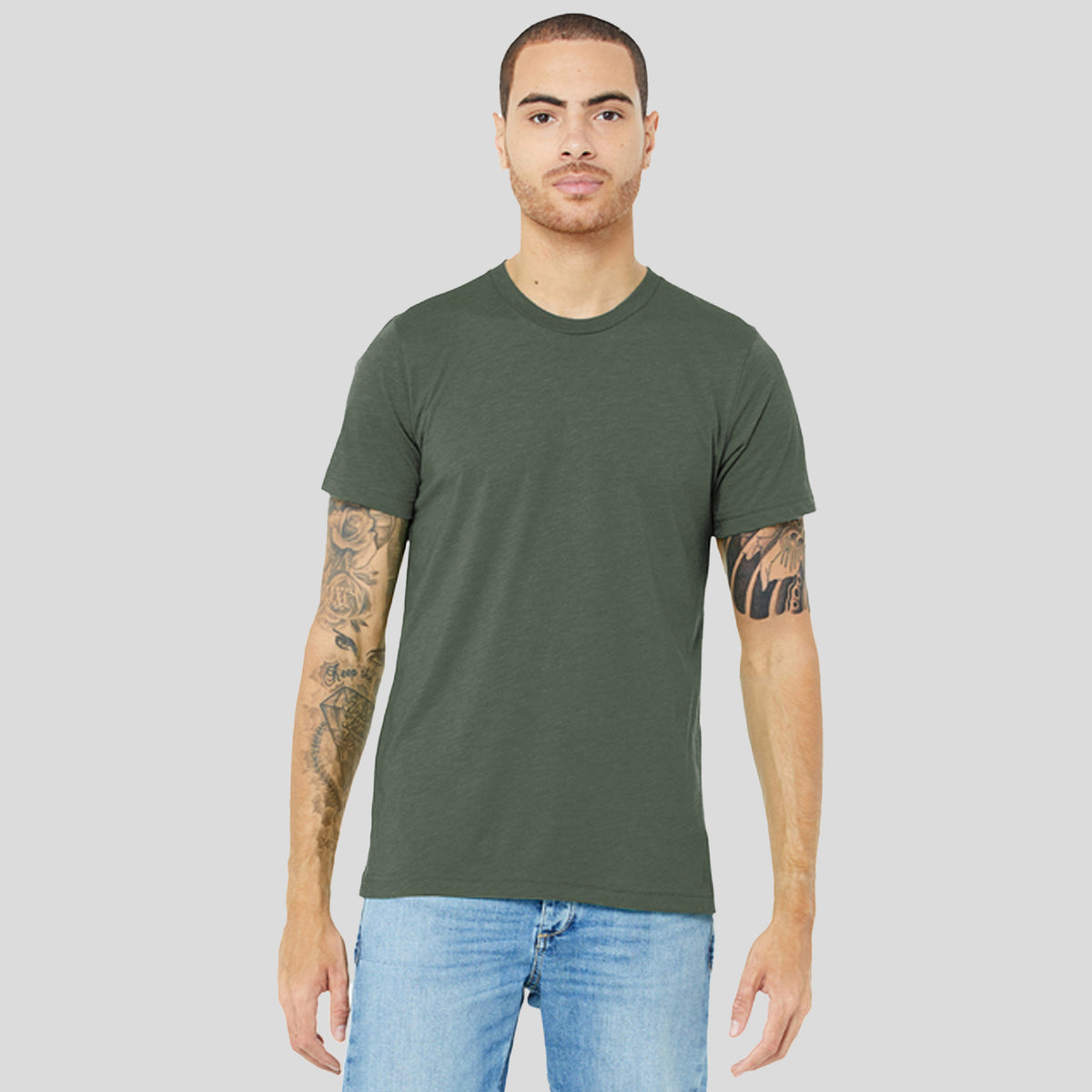 Unisex Triblend Short Sleeve Tee | Military Green Triblend