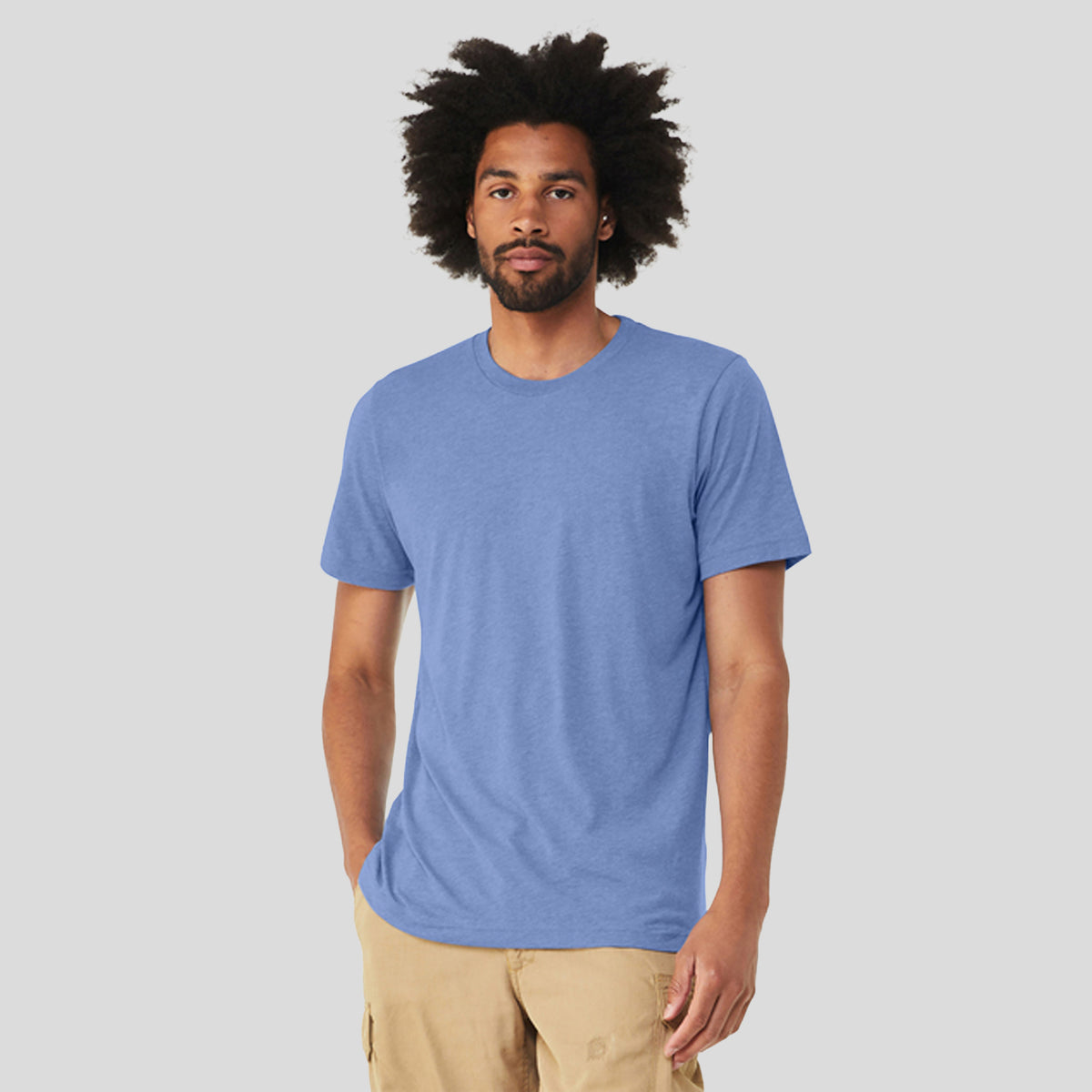 Unisex Triblend Short Sleeve Tee | Solid Blue Triblend