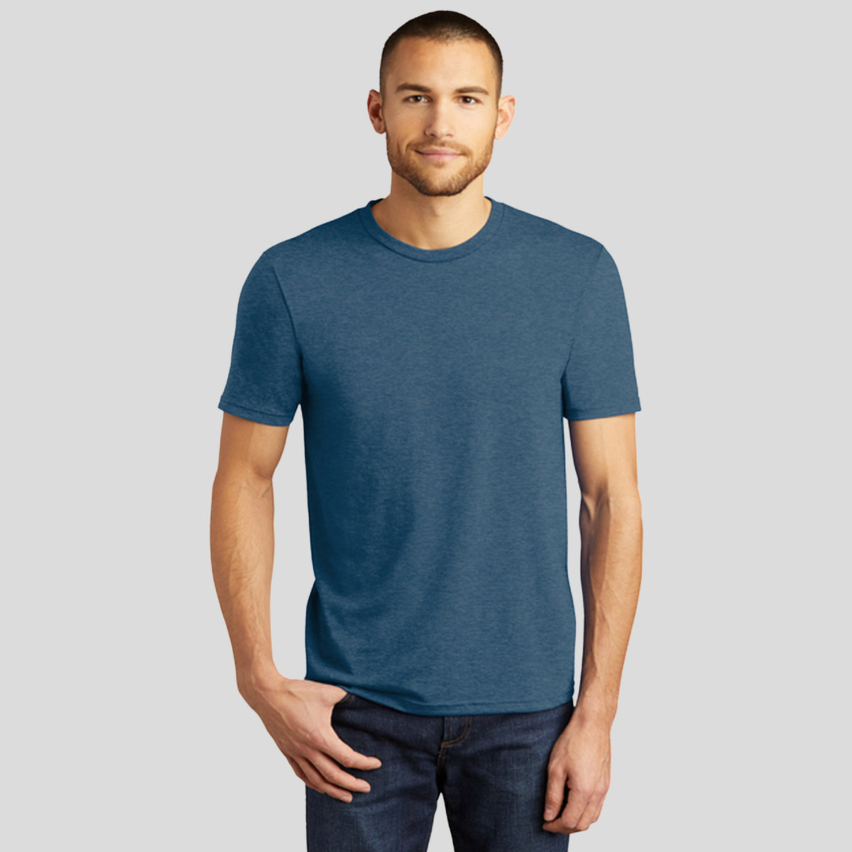 Perfect Tri® Tee | Heathered Neptune Blue