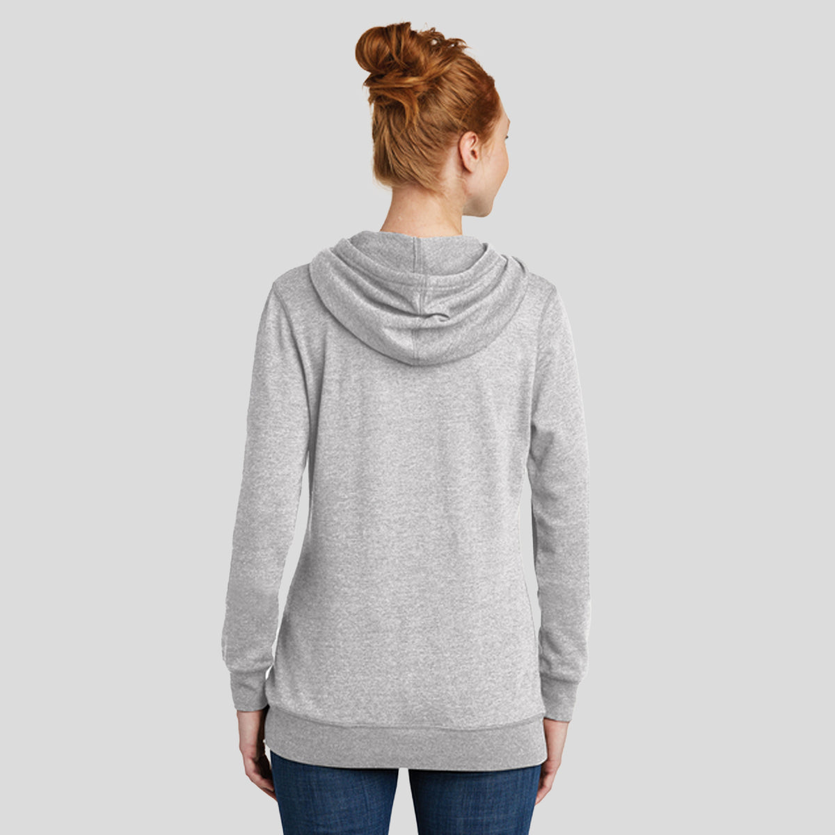 Women’s Lightweight Fleece Hoodie | Heathered Grey
