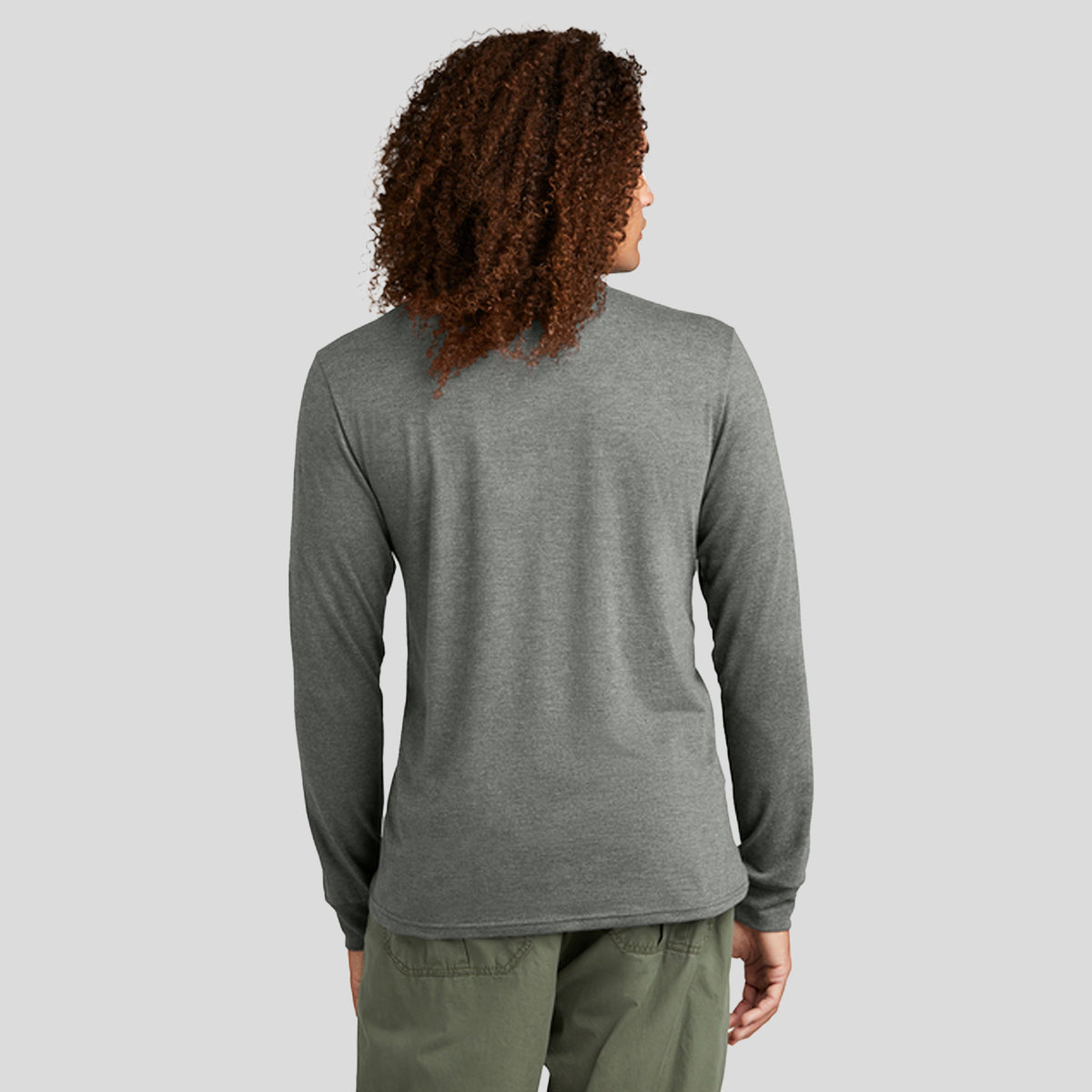 Perfect Tri® Long Sleeve Henley | Heathered Charcoal
