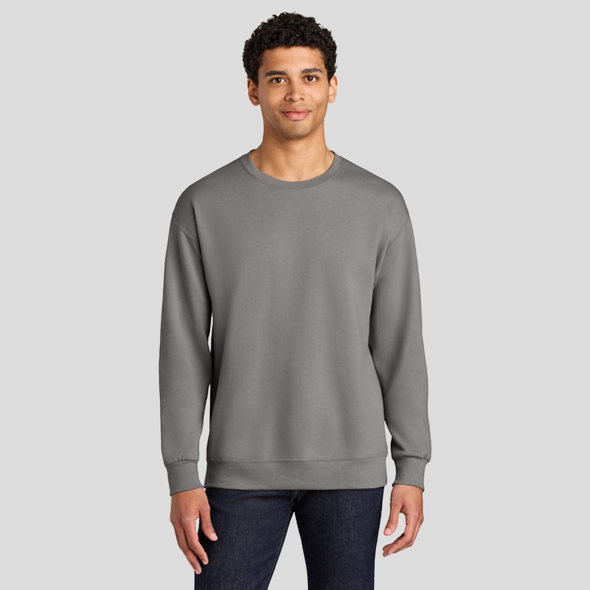 Ultimate™ Unisex CVC Ring Spun Crewneck Sweatshirt | Rock