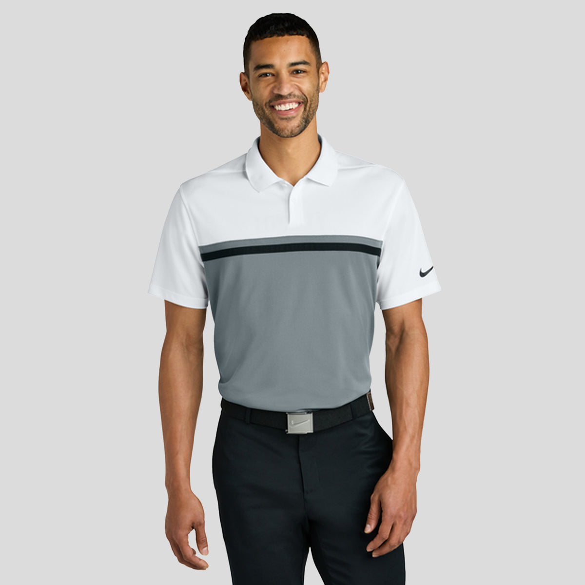 Dri-FIT Victory Colorblock Polo | White/Cool Grey/Black