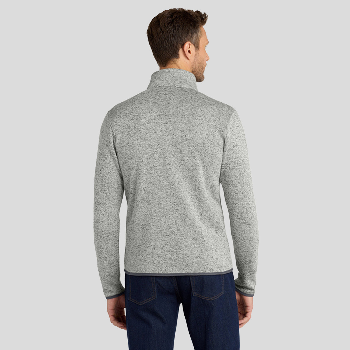 Men's Sweater Fleece Jacket | Grey Heather