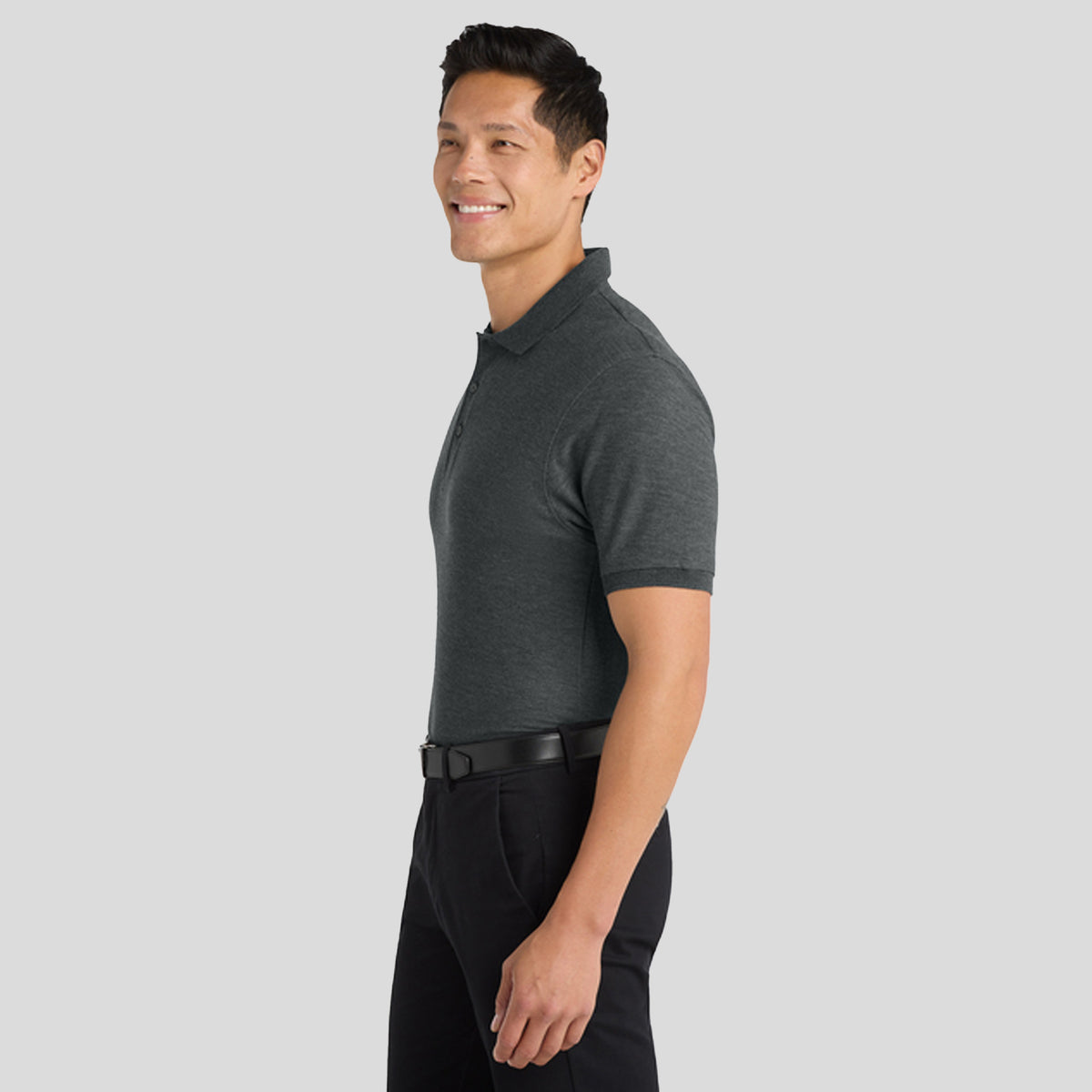 Silk Touch™ Polo | Charcoal Heather Grey