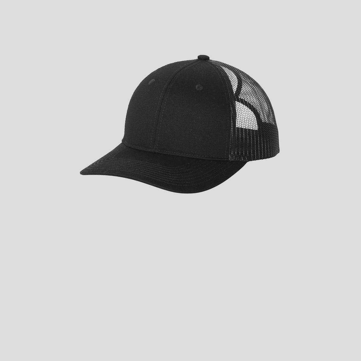 Snapback Ponytail Trucker Cap | Black