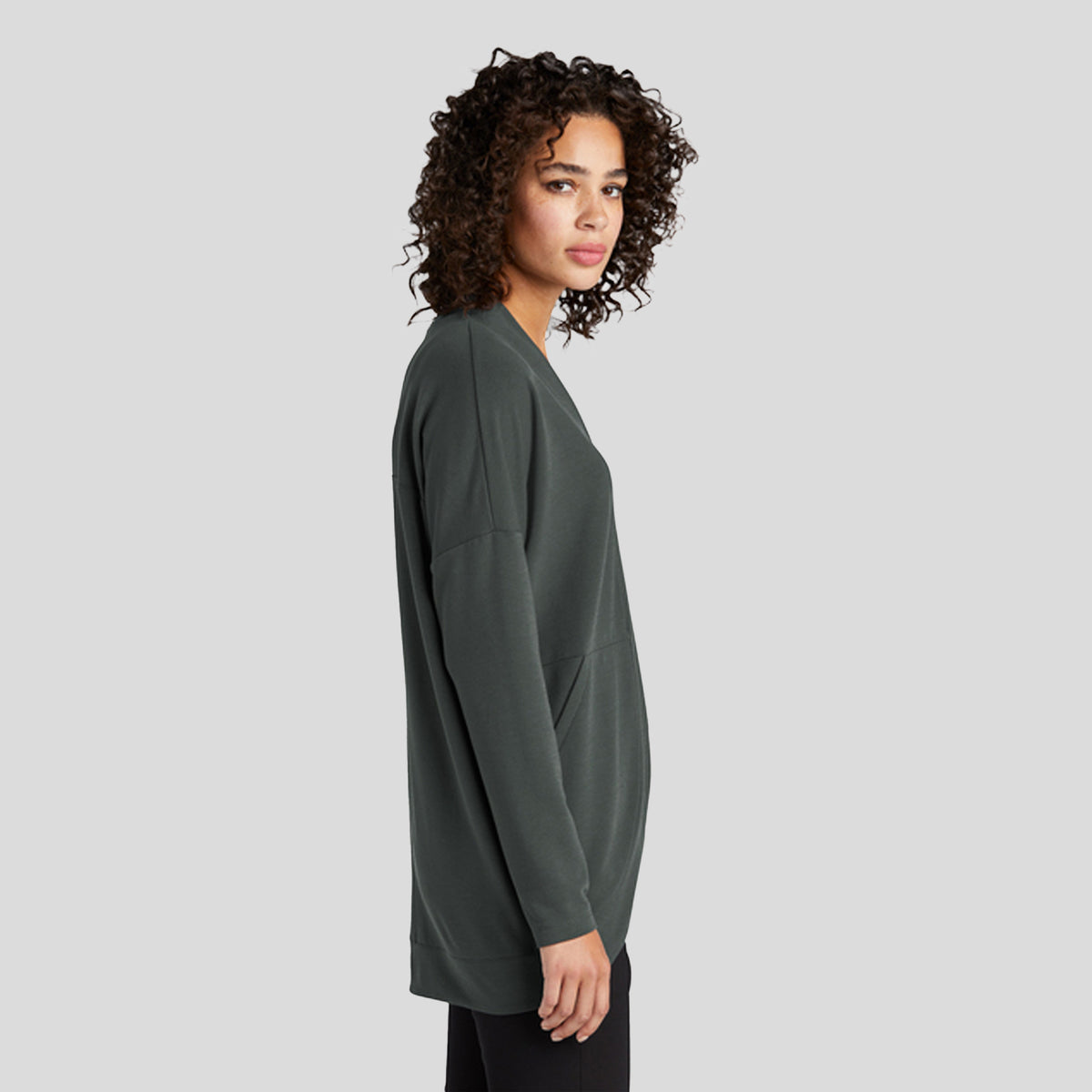 Women’s Stretch Open-Front Cardigan | Anchor Grey