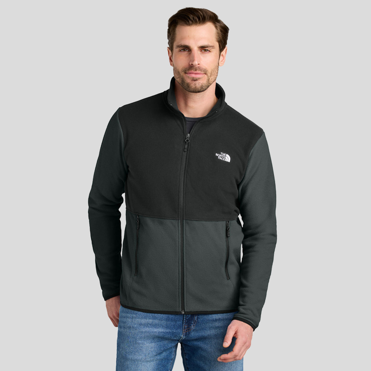 Glacier Full-Zip Fleece Jacket | Asphalt Grey/TNF Black
