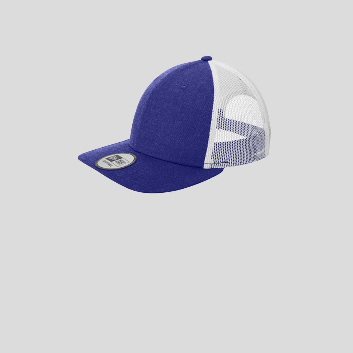 Snapback Low Profile Trucker Cap | Heather Royal/White