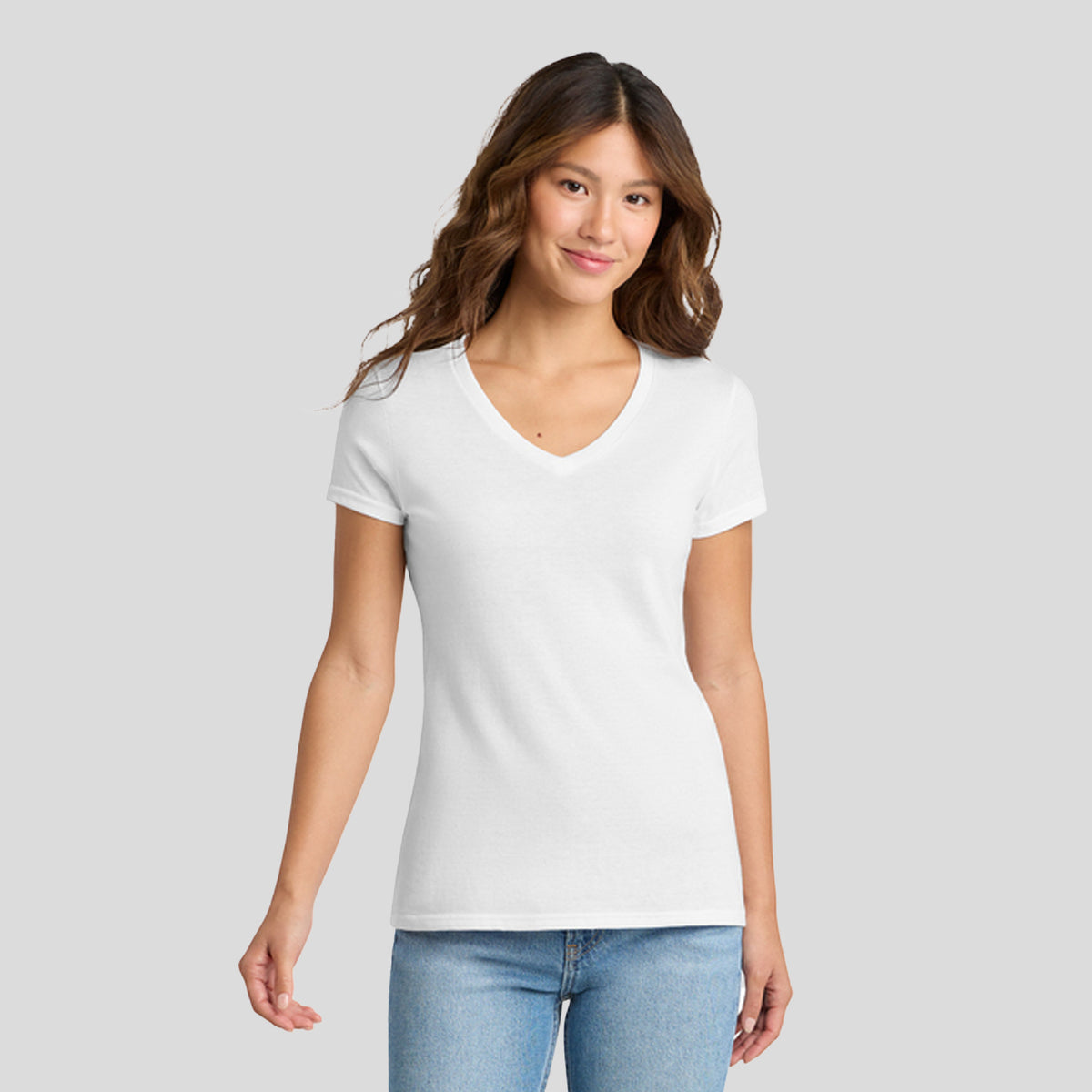 Women's Tri-Blend V-Neck Tee | White