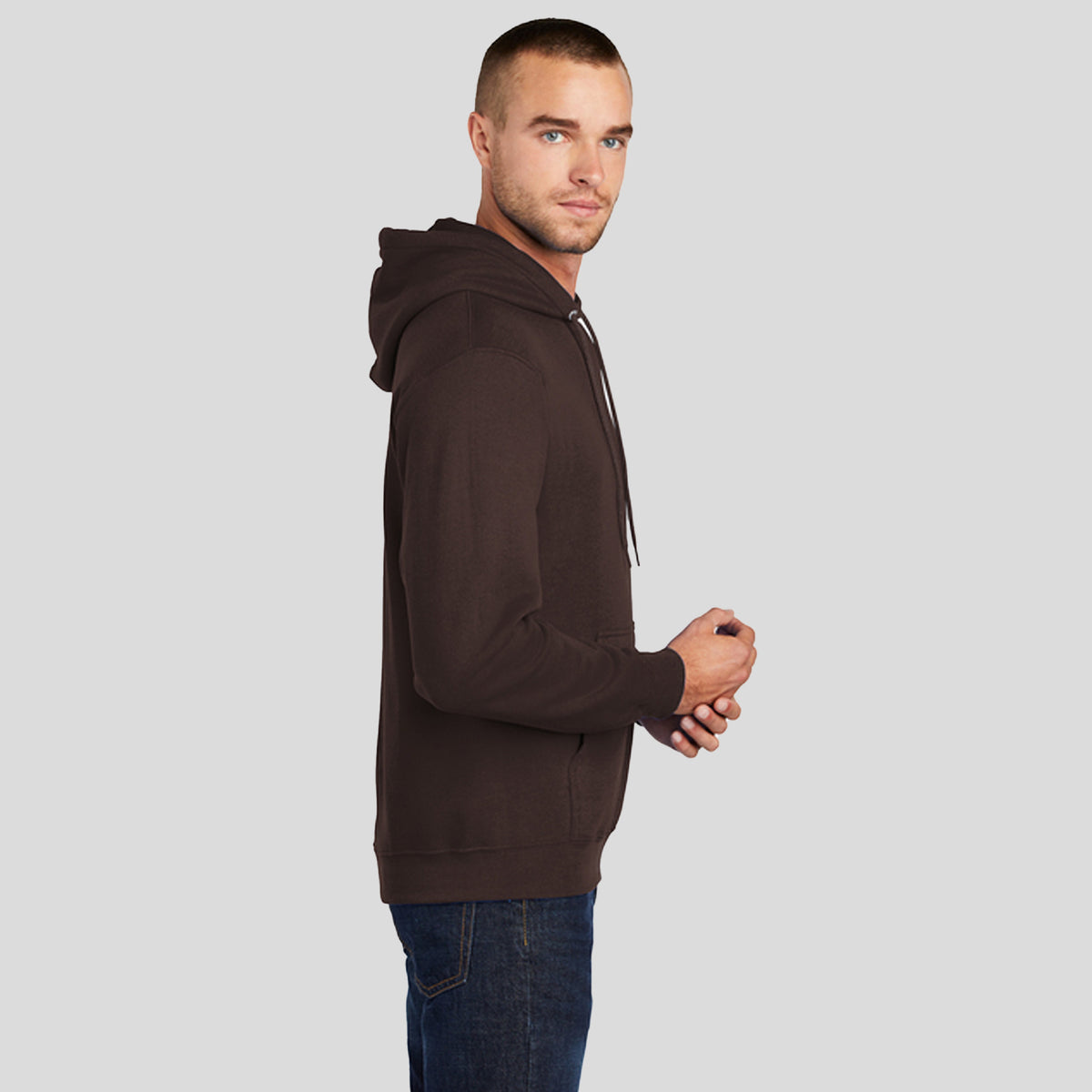 Core Fleece Pullover Hooded Sweatshirt | Dark Chocolate Brown