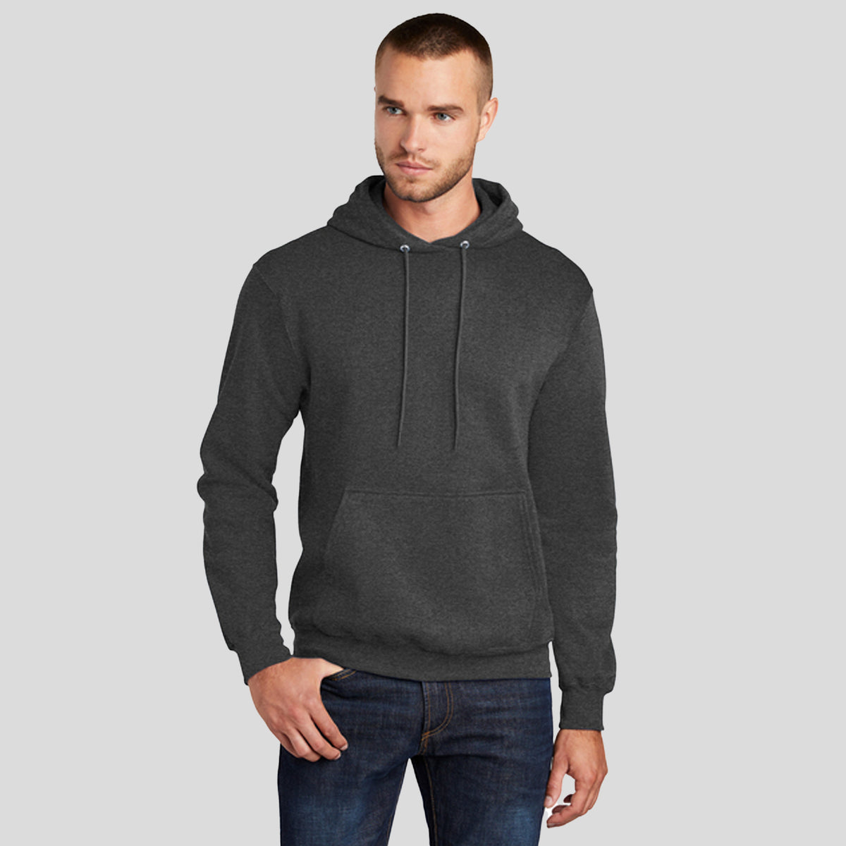 Core Fleece Pullover Hooded Sweatshirt | Black Heather