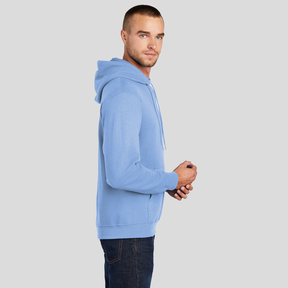 Core Fleece Pullover Hooded Sweatshirt | Light Blue